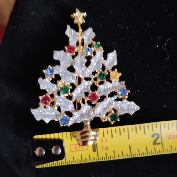 Christmas Tree Brooch Multicolor - Picture 6 of 7